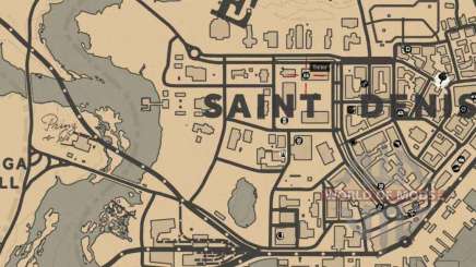 Tailor in Saint-Denis detailed map