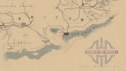 Location of largemouth bass in RDR 2