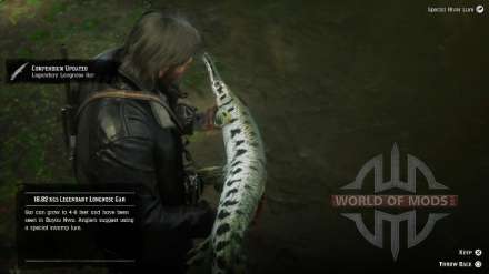 The legendary Longnose Gar in RDR 2: where to search and how to catch
