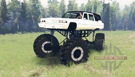 Cadillac Fleetwood hearse monster for Spin Tires