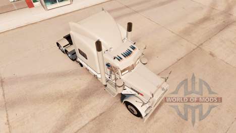 Skin Gray & White Peterbilt 389 tractor for American Truck Simulator