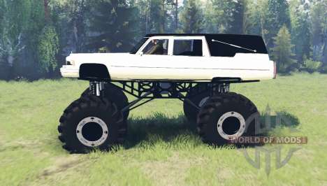 Cadillac Fleetwood hearse monster for Spin Tires
