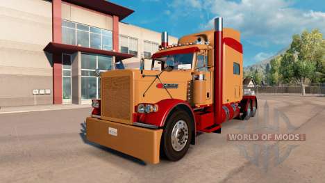 Скин Burgundy and Light Brown на Peterbilt 389 for American Truck Simulator