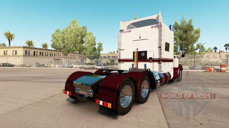 Skin White Burgund at the truck Peterbilt 389 for American Truck Simulator