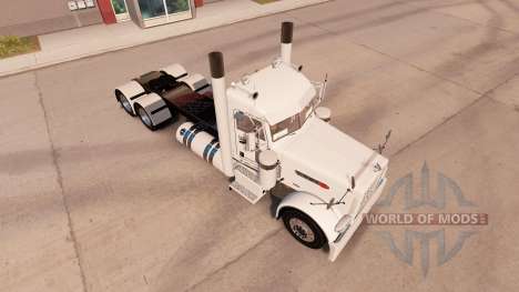 Villager white skin for the truck Peterbilt 389 for American Truck Simulator
