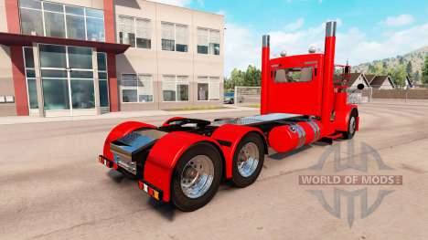 Villager red skin for the truck Peterbilt 389 for American Truck Simulator