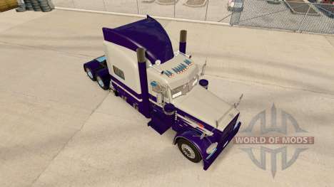 Skin Purple Run for the truck Peterbilt 389 for American Truck Simulator