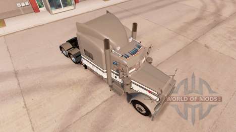 Skin Gray-White-Black on the truck Peterbilt 389 for American Truck Simulator