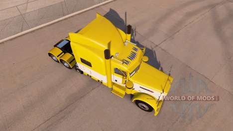 Skin Yellow and White for the truck Peterbilt 38 for American Truck Simulator