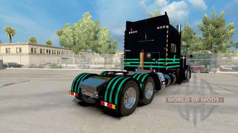 Скин Mint Green & Black на Peterbilt 389 for American Truck Simulator