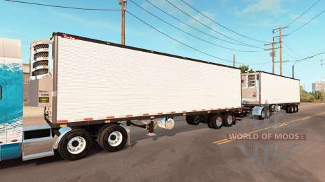 Double refrigerated trailer Great Dane for American Truck Simulator