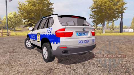 BMW X5 4.8i (E70) serbian police for Farming Simulator 2013