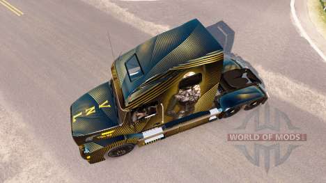 Skin Golden and Black on the truck Volvo VNL 670 for American Truck Simulator