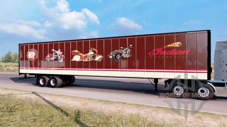 Indian Motorcycles box trailer for American Truck Simulator