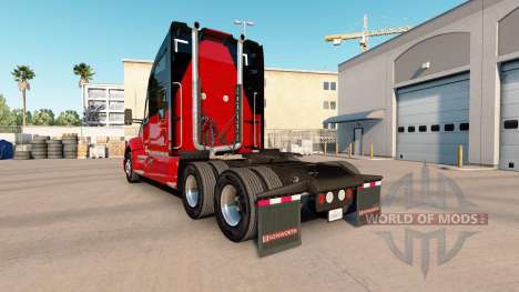 Red skin v1.1 for the tractor Kenworth T680 for American Truck Simulator