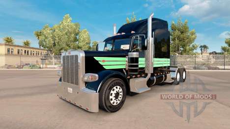 Skin Mint Green and Black for the truck Peterbil for American Truck Simulator