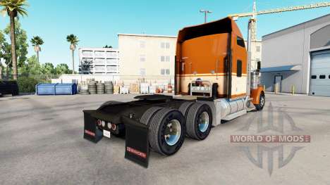 Skin of One Orange on the truck Kenworth W900 for American Truck Simulator