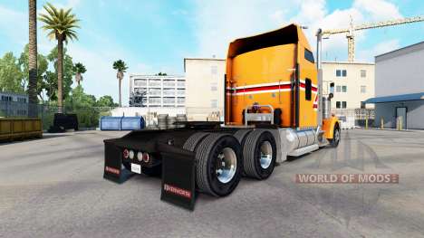 Skin Dust Orange on the truck Kenworth W900 for American Truck Simulator