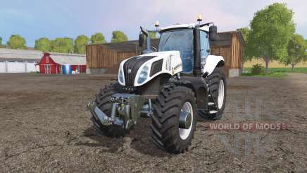 New Holland T8.435 white v1.1 for Farming Simulator 2015
