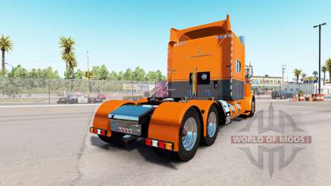 Skin Orange Gray for the truck Peterbilt 389 for American Truck Simulator