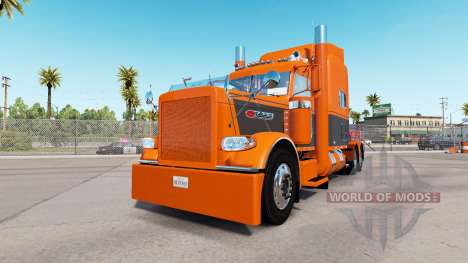 Skin Orange Gray for the truck Peterbilt 389 for American Truck Simulator