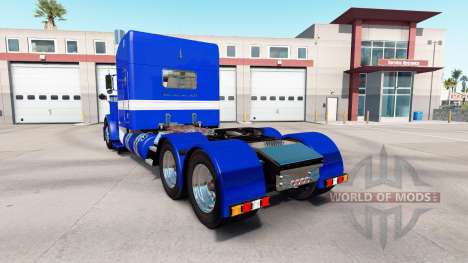 Skin Hard Blue v2.0 tractor Peterbilt 389 for American Truck Simulator