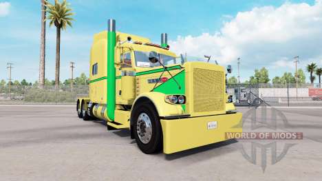 Skin Yellow Green for the truck Peterbilt 389 for American Truck Simulator