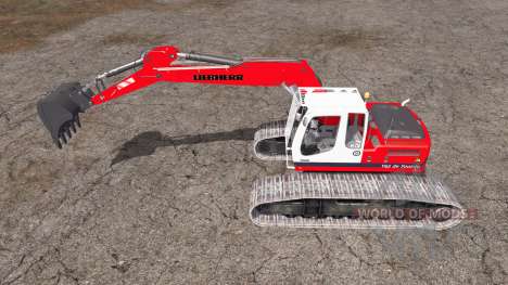 Liebherr A 900 C Litronic red for Farming Simulator 2015