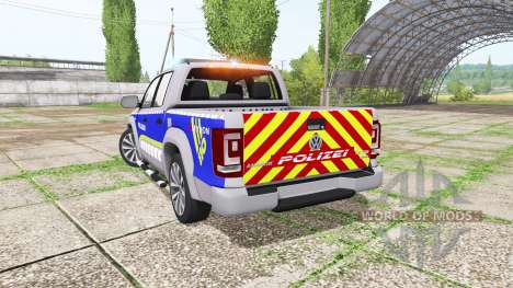 Volkswagen Amarok Double Cab polizei for Farming Simulator 2017