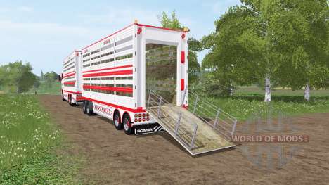 Scania R730 cattle transport v2.1 for Farming Simulator 2017