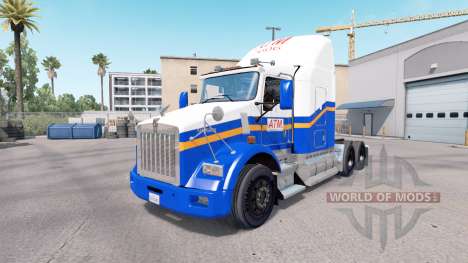 Skin ATM on the truck Kenworth T800 for American Truck Simulator