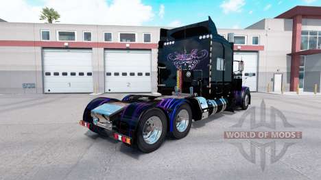 Skin Purple-pink flame for the truck Peterbilt 3 for American Truck Simulator