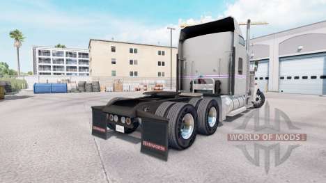 Skin Gray Purple Kenworth W900 tractor for American Truck Simulator