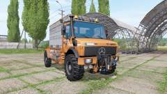 Mercedes-Benz Unimog U1600 cattle transport for Farming Simulator 2017