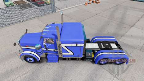 Skin Blue Rollin in the truck Peterbilt 379 for American Truck Simulator