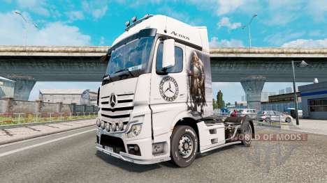 Скин Viking Warrior на Mercedes-Benz Actros MP4 for Euro Truck Simulator 2