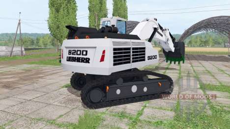 Liebherr R 9200 backhoe attachment v1.1 for Farming Simulator 2017