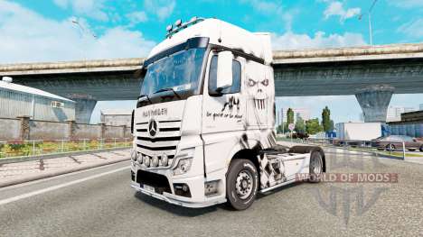 Скин Iron Maiden на Mercedes-Benz Actros MP4 for Euro Truck Simulator 2