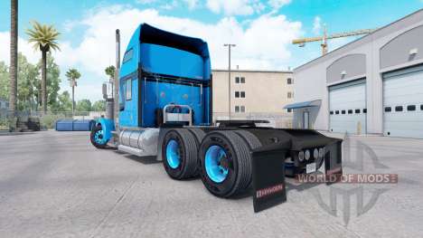 Skin Blue Black for tractor truck Kenworth W900 for American Truck Simulator