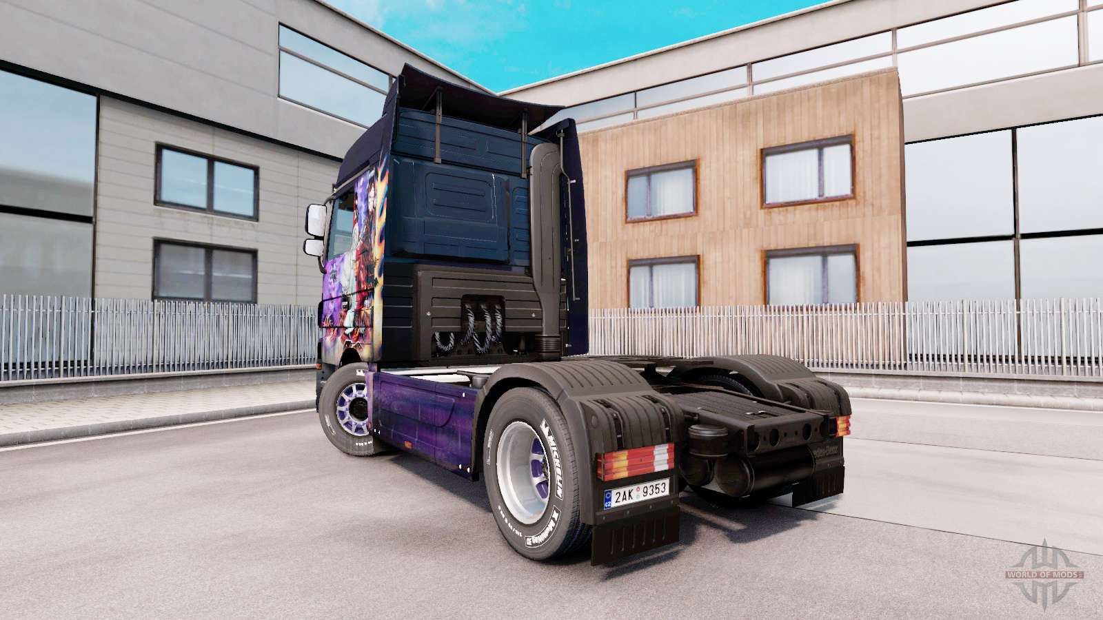 Skin Trans Europe on truck Mercedes-Benz for Euro Truck Simulator 2