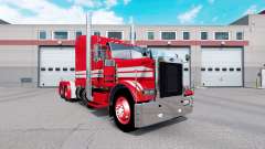 Skin Red on Rollin Transport Peterbilt 379 tractor for American Truck Simulator
