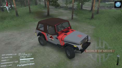 Jeep Wrangler from Jurassic Park (1993) for Spin Tires