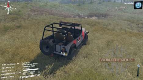 Jeep Wrangler from Jurassic Park (1993) for Spin Tires