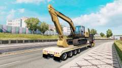 Trailer with construction equipment for Euro Truck Simulator 2