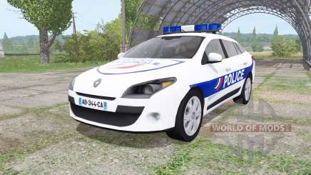 Renault Megane Estate 2009 Police Nationale v2.0 for Farming Simulator 2017
